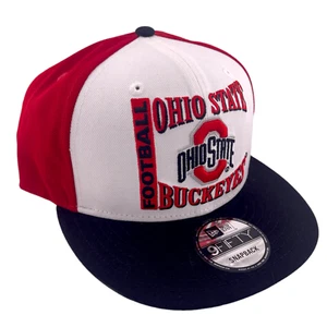 New Era Ohio State Buckeys Retro Logo Red/White/Black/Grey 9FIFTY Snapback Hat - Picture 1 of 6