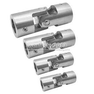 1x 304SS Cross Universal Joint Coupling Bushing Coupler Connector Shaft Adaptor - Picture 1 of 9