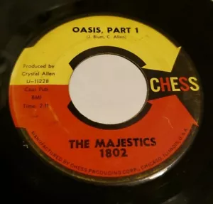 R&B Instrumental 45 The Majestics ~Oasis Part 1 & 2~ Chess #1802 - Picture 1 of 2