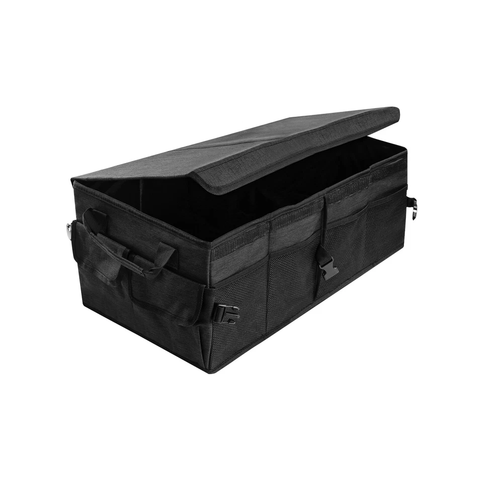 MARKENLOS Premium Auto Kofferraum Organizer mit Deckel – Faltbare Kofferraumtasche groß