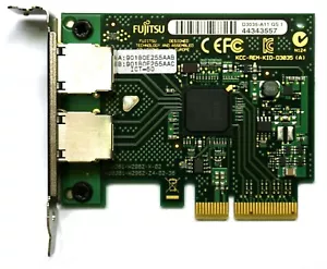 Fujitsu I350-T2 Dual Port 1GbE Ethernet RJ45 Network Adapter PCI-E x4 D3035-A11 - Picture 1 of 3