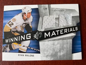08-09 SPX WINNING MATERIALS - RYAN MALONE #WM-RM TAMPA BAY LIGHTNING - Picture 1 of 1