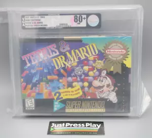 Tetris & Dr. Mario Super Nintendo SNES 1997 Factory Sealed VGA Graded 80+ NM - Picture 1 of 6