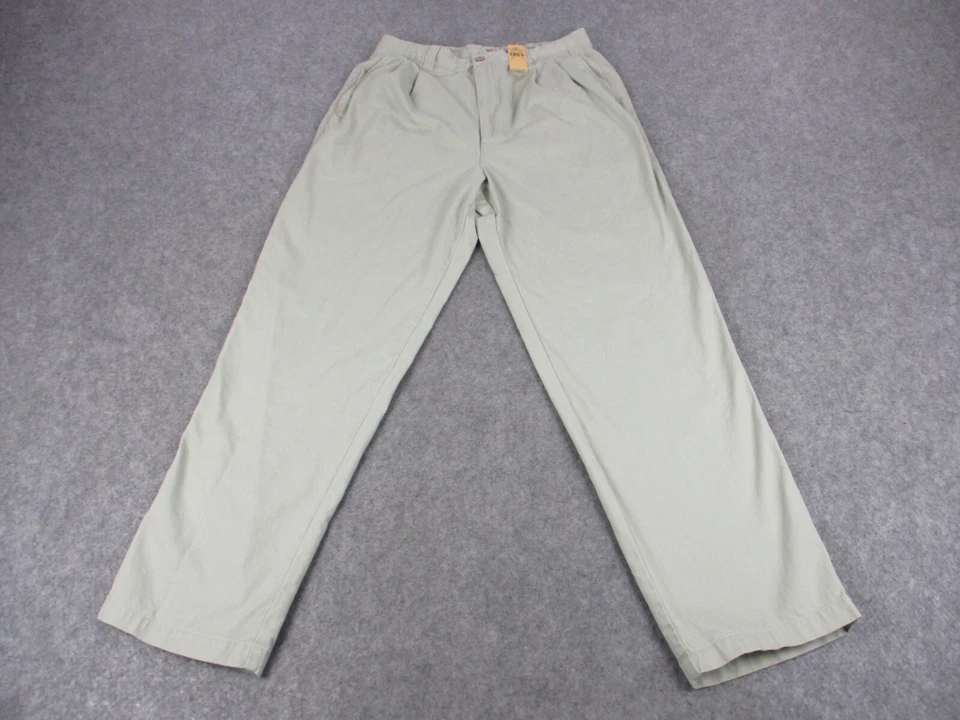 Tommy Bahama Pants Womens 14 Beige Brown Relax Khaki Flat Front Trousers 30x30 - Image 1 of 4