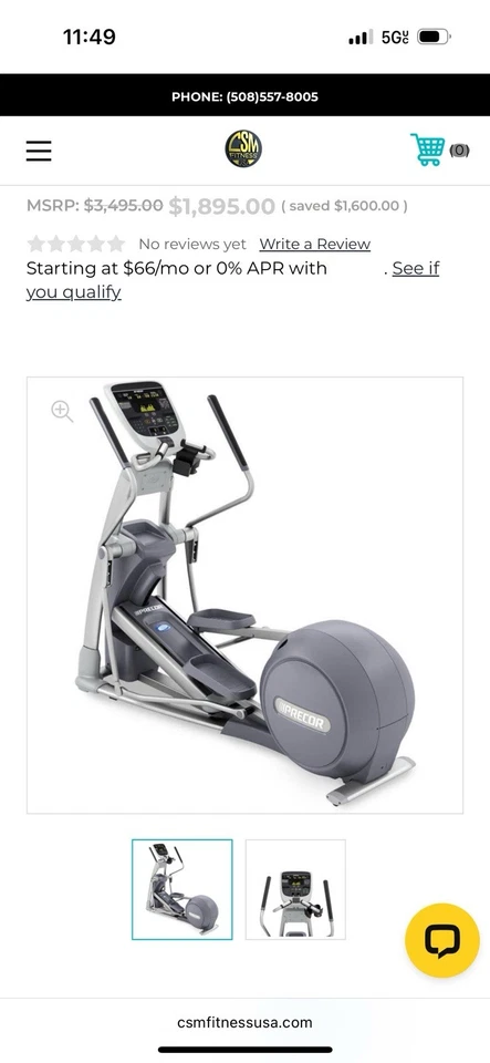 Elíptica Precor EFX 835 Foto 1 de 1