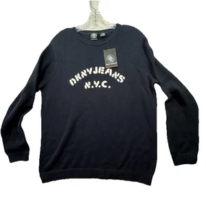 NWT Vintage Y2K DKNY Spell Out Pullover Sweater Womens Size Small NYC Preppy - Picture 1 of 9