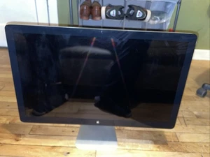 Apple Thunderbolt A1407 27" Widescreen Monitor Silver Tested Works - Cable Tear - Picture 1 of 13