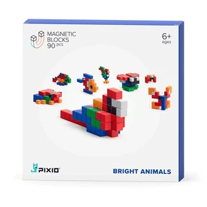 PIXIO Animali Luminosi 90 Blocchi Magnetici in 6 Colori App Gratuita - Foto 1 di 8