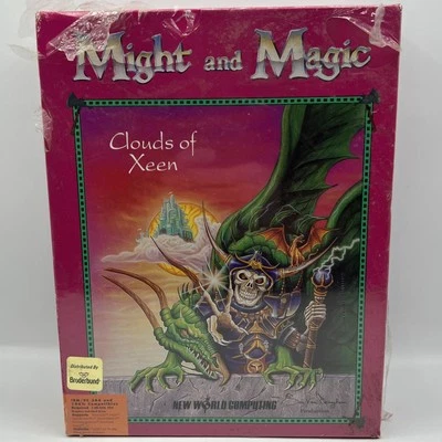 Might And Magic Clouds Of Xeen PC Game 5.25Floppy Disc 1992 Big Box NEW Sealed - Image 1 of 4