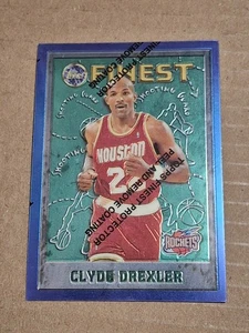 1995 CLYDE DREXLER TOPPS MEILLEURE CARTE NBA #75 HOUSTON ROCKETS PORTLAND BLAZERS - Photo 1/2