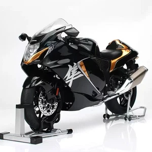1:6 Suzuki Hayabusa 1300R Diecast Alloy Motorcycle Model w/ Ignition - Black - Picture 1 of 13