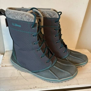 LL Bean TEK 2.5 Waterproof Bean Duck Boots Women's 6.5 M Lace Up Winter Rain - Picture 1 of 16