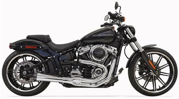 Bassani Road Rage Exhaust w/Short Megaphone Chrome Harley Softail FLSB/FLSL/FXFB Foto 1 de 1