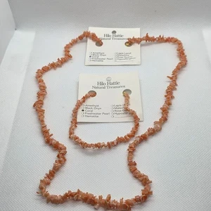Hilo Hattie Naturschätze Koralle Halskette & passendes Armband Lucoral Museum - Bild 1 von 7