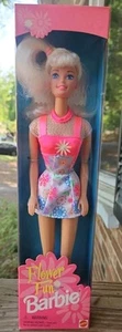 1996 Mattel Flower Fun Blonde Barbie Doll New In Sealed Box #16063 - Picture 1 of 3