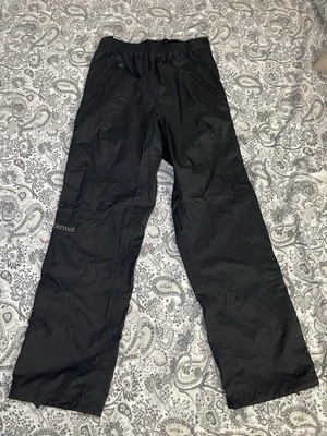 Marmot Men’s Small PRECIP Full Zip Rain Pants Black Waterproof Hiking - Image 1 of 4