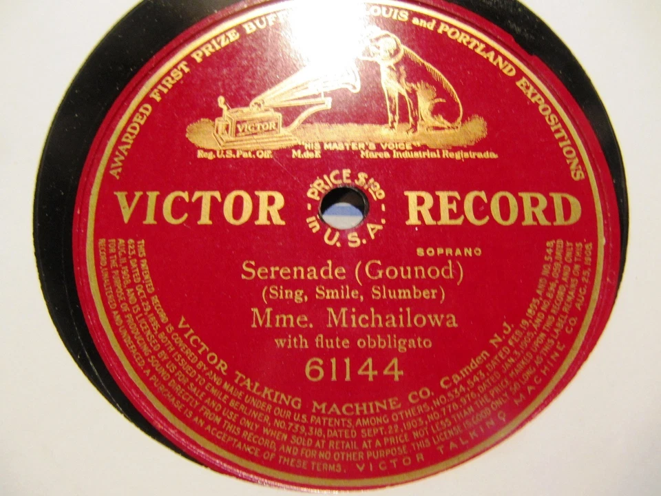1902 RUSSIAN G&T MARIE MICHAILOWA Alexander Semyenov flute Gounod SERENADE 61144 - Image 1 of 1