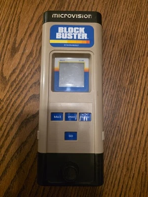 Juego portátil Microvision con cartucho Blockbuster vintage 1979 Milton Bradley Foto 1 de 4