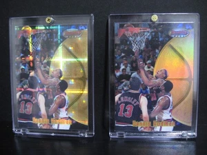 1997-98 Bowman Best Dennis Rodman Refractor & Atomic Refractor Cards #56 Lot - Picture 1 of 10