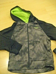 NEW Boys S 6-7 Black Gray Lime CHAMPION PERFORMANCE ATHLETIC Hoodie ZIP JACKET - Picture 1 of 10
