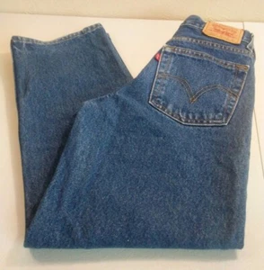 LEVI'S 550 Blue jeans Red Tab Relaxed fit Sz 12 Slim W24 x 26.5L Debim - Picture 1 of 10
