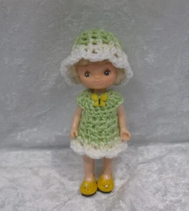 Made to fit BETSEY Clark & HOLLY Hobbie #07 Handmade Crochet Dress & Hat Set - Bild 1 von 3
