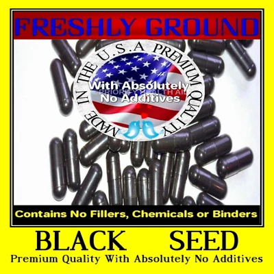  BLACK CUMIN SEED Nigella Sativa  Fresh Ground Nutrients V Capsules - Image 1 of 4