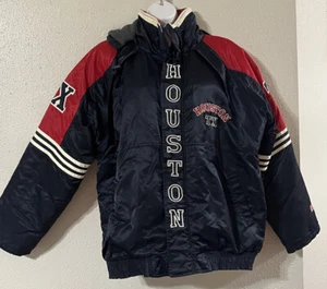 Vintage 80s 90s MC Men’s Club HOUSTON TX Bomber Jacket Size MEDIUM - Picture 1 of 17