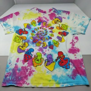 Liquid Blue Mushroom T-Shirt Spiral Dancing Tie Dye Graphic Tee Men’s XL - Picture 1 of 7