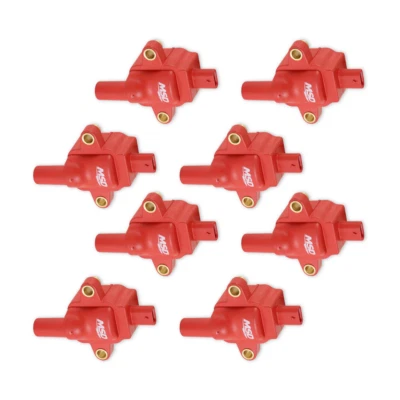 MSD Ignition Coil Red 8 Pack For 2020-2023 Ford F250 & F350 Godzilla Engine 7.3L - Изображение 1 из 4