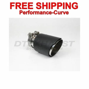 SS Carbon Fiber Clamp-On Exhaust Tip 2.5" Inlet - 3.5" Outlet - 6.5" Long - Picture 1 of 1