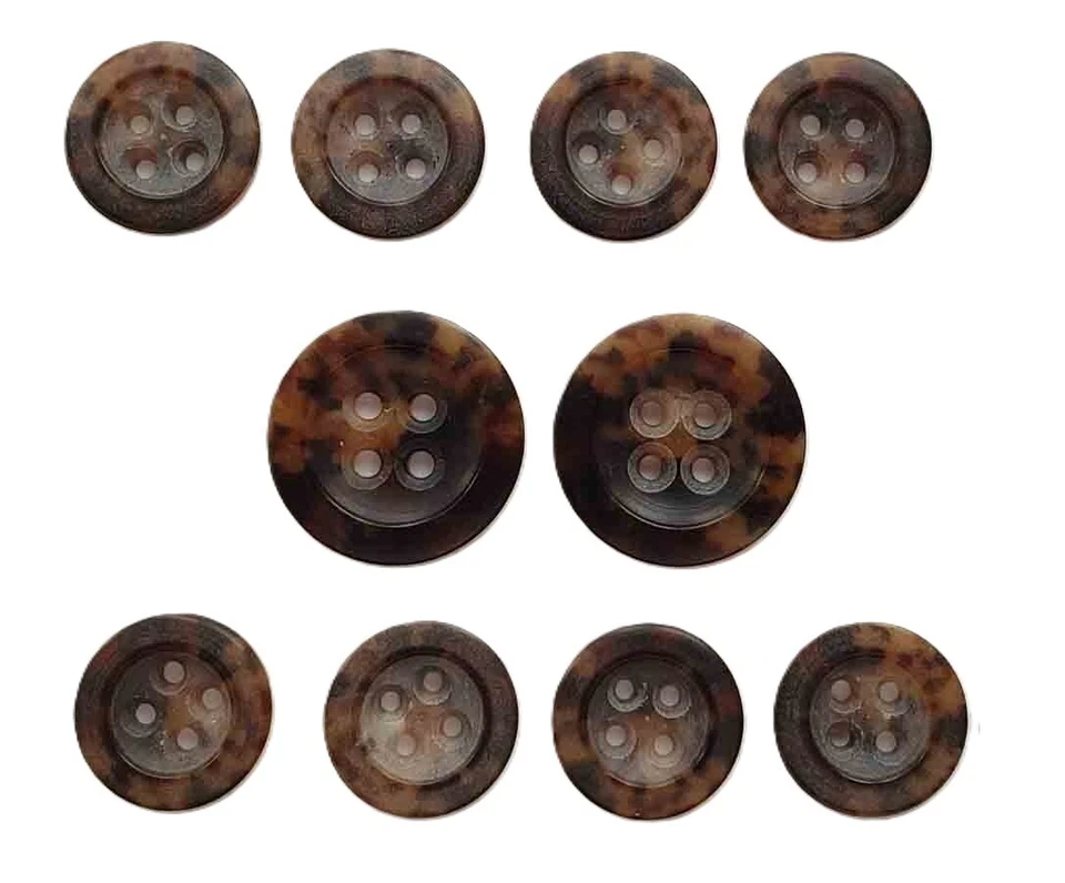 Vintage Bill Blass Genuine Horn Suit Buttons Set Brown Tan X2R Men's - Image 1 of 1