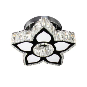 2Pcs Small Chandelier Flower Crystal Ceiling Light for Hallway Kitchen Foyer - Picture 1 of 12