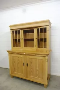 Antiker Buffetschrank Küchenschrank Schrank Vitrine aus Weichholz Jugendstil - Bild 1 von 16