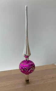 Alte Christbaumspitze lila Glitter OVP 2825/21 - Picture 1 of 5