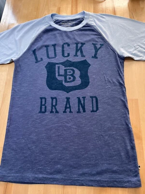 Camiseta Lucky Brand AZUL Logo Gráficos Unisex Juvenil Unisex Talla M Foto 1 de 4