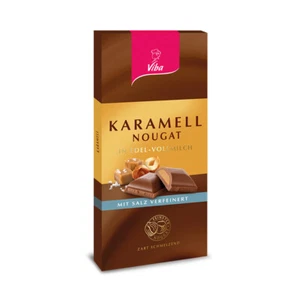 Viba Nougat Tafelschokolade Karamell mit Salz, 100g - Bild 1 von 1