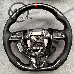Real carbon fiber Steering Wheel fit For Honda Accord Coupe V6 2008 2009 -2012 - Picture 1 of 8