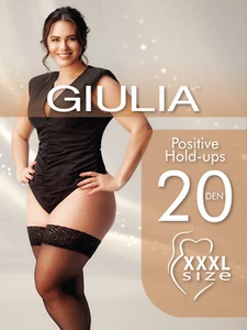 Giulia Positive Halterlose Strümpfe  20 DEN Größe XXXXL Farbe Cappuccino - Bild 1 von 1