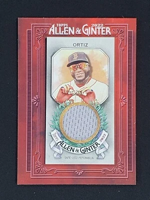 2022 TOPPS ALLEN & GINTER DAVID ORTIZ Mini Framed Relics #MFR-DO RED SOX  - Image 1 of 4