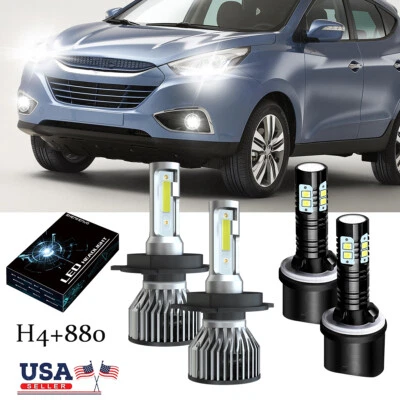 Faro LED haz alto/bajo + bombillas antiniebla 4X F7 para Hyundai Tucson 2011 2012 2013 Foto 1 de 4