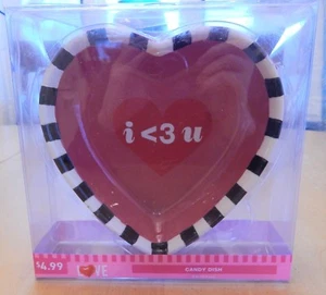 Valentine's i 3 u Ceramic Heart Candy Dish - Picture 1 of 2