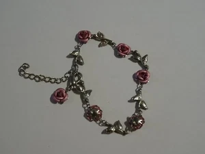 Kette  Arm kette für Damen Frauen Haku Vintage Schmuck Arm  Silber Rosen - Bild 1 von 2