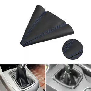 1*Black Micro Leather Gear Shift Shifter Knob Gaiter Boot Cover For Universal - Bild 1 von 5