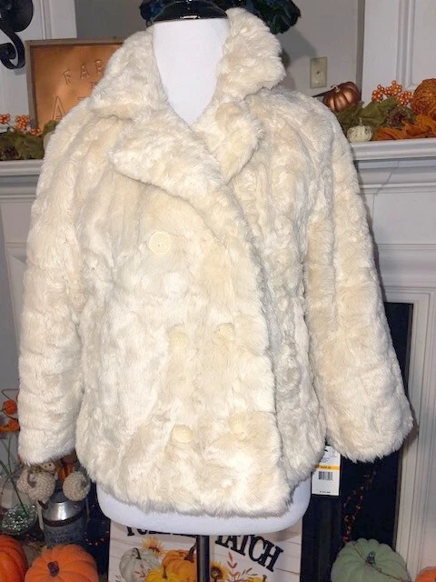 NUEVO CON ETIQUETAS Robert Rodriguez Mujer Peluche Abrigo Chaqueta Talla Pequeña $199 Foto 1 de 4