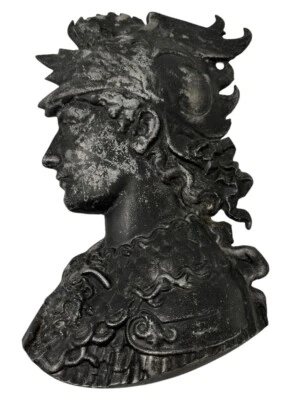 Arte de pared vintage de aluminio fundido busto de Perseo Pegaso Medusa mitología griega Foto 1 de 4