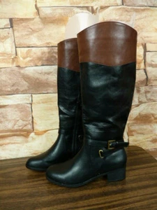 WOMENS RAMPAGE IAKOPA BLACK/BROWN MID-CALF BOOTS - SIZE 7M - Picture 1 of 7
