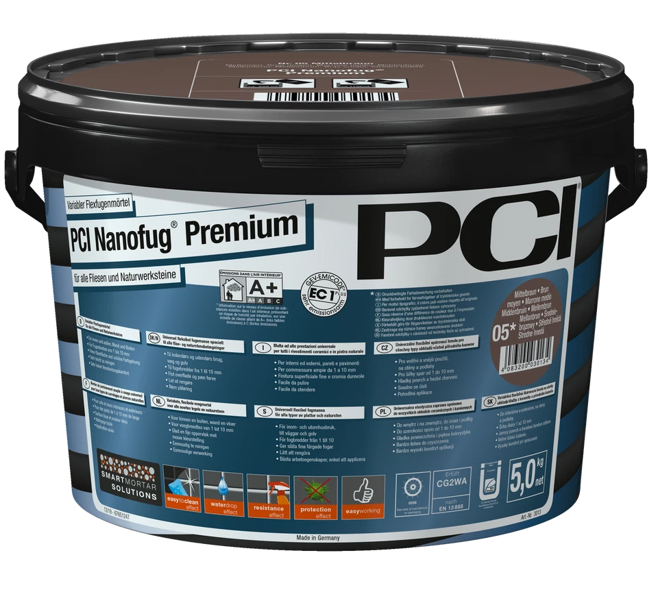 PCI Nanofug Premium Flexfugenmörtel 5kg Fugenmörtel versch. Farben Boden & Wand - Bild 1 von 1