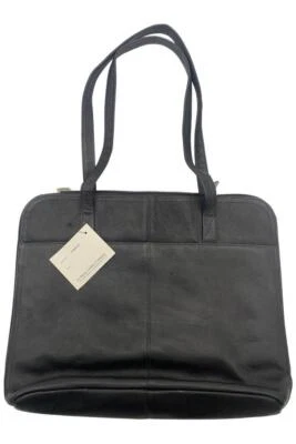 Bolso de negocios de cuero Le Donne Morderno negro Foto 1 de 2