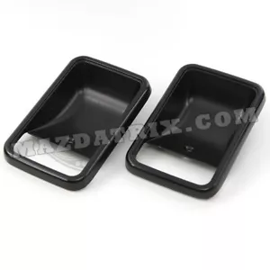 Inner Door Handle Covers Black Anodized Aluminum 79-85 RX7 Pair (Free Shipping) - Picture 1 of 3